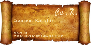 Cserpes Katalin névjegykártya