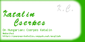 katalin cserpes business card